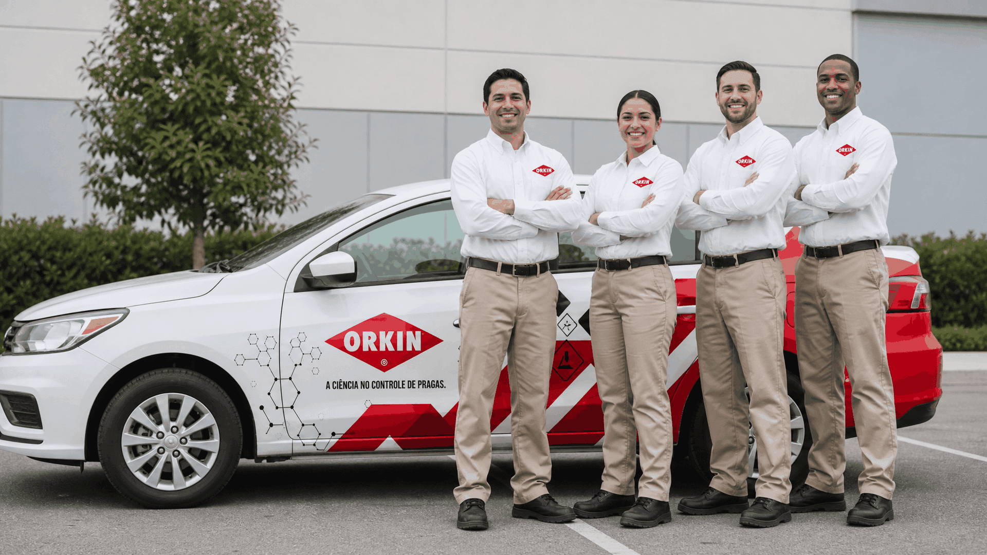 Equipe de técnicos da Orkin - controle de pragas profissional
